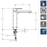 Смеситель для раковины чаши ALEXIA 3610