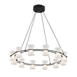 8341/42L LEDIO LN26 228 черный/прозрачный металл/акрил Люстра подвесная LED 42W 3000K 220V VINORA