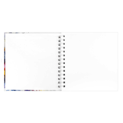 Альбом для рисования (Скетчпад) 195x195 мм, 80 л, блок - белый офсет 100 г/м², арт. 71630 АКВАРЕЛЬ /обложка полноцветная печать, твёрдый переплёт на гребне, матовая ламинация,