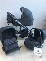 Коляска модульная 3в1 Sola Trio Comfort (Total black/Черный)