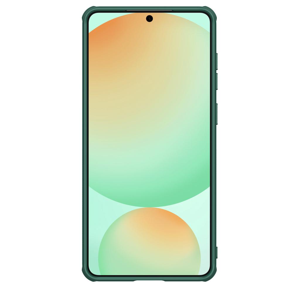 Усиленный чехол зеленого цвета (Dark Green) от Nillkin для Samsung Galaxy S25 Edge, серия Super Frosted Shield Pro