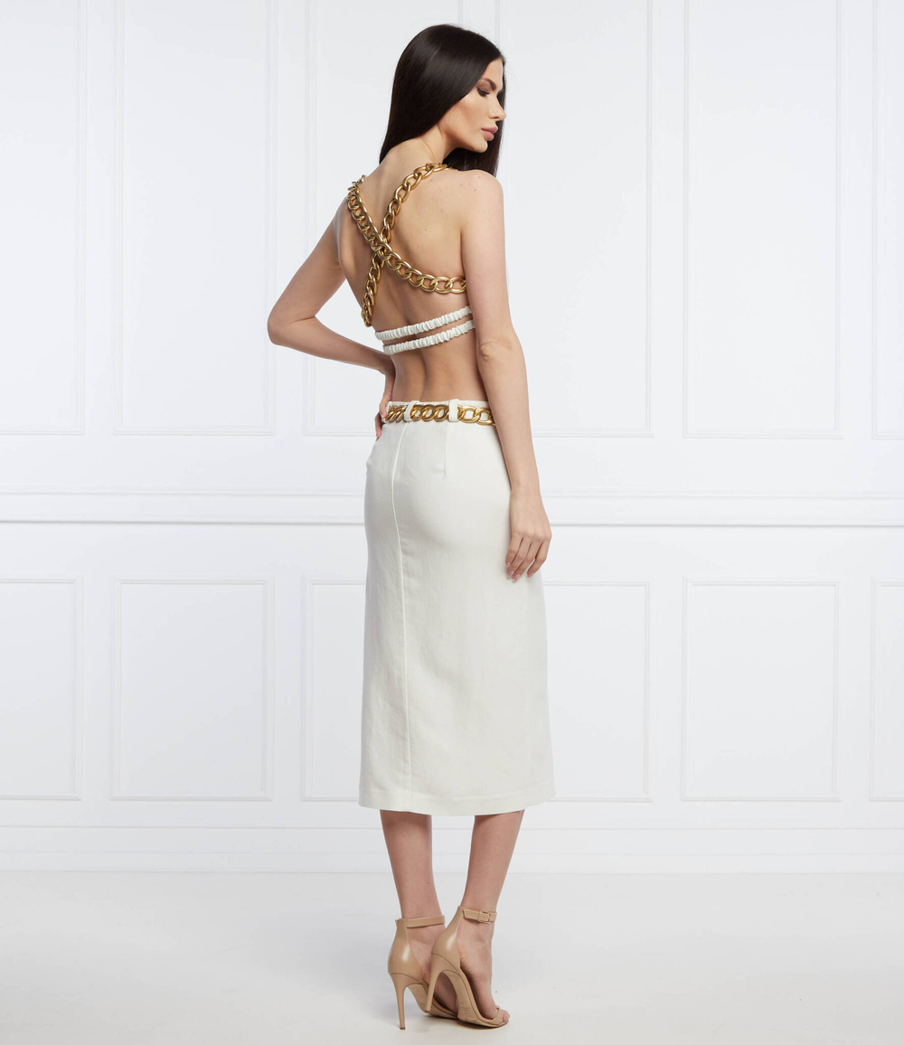 льняной топ Patrizia Pepe - бордовый(2C1379 A052)