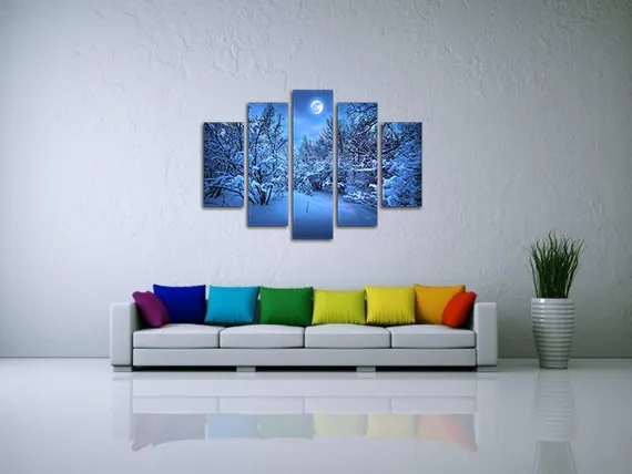 Модульная картина "Морозное утро"