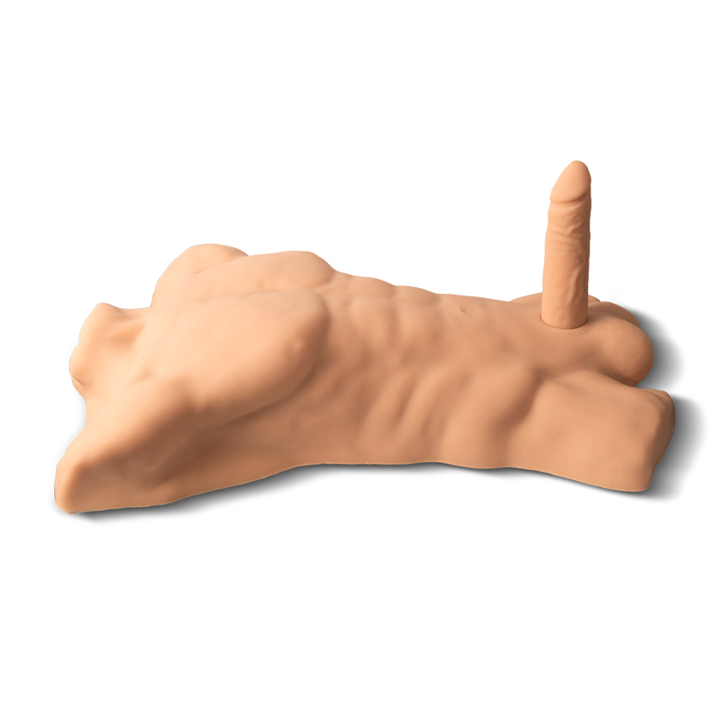 SILEXD Apollo L - Торс с фаллоимитатором, телесный, 7'