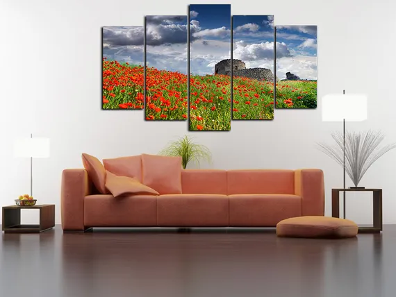 Модульная картина "Оазис цветов"