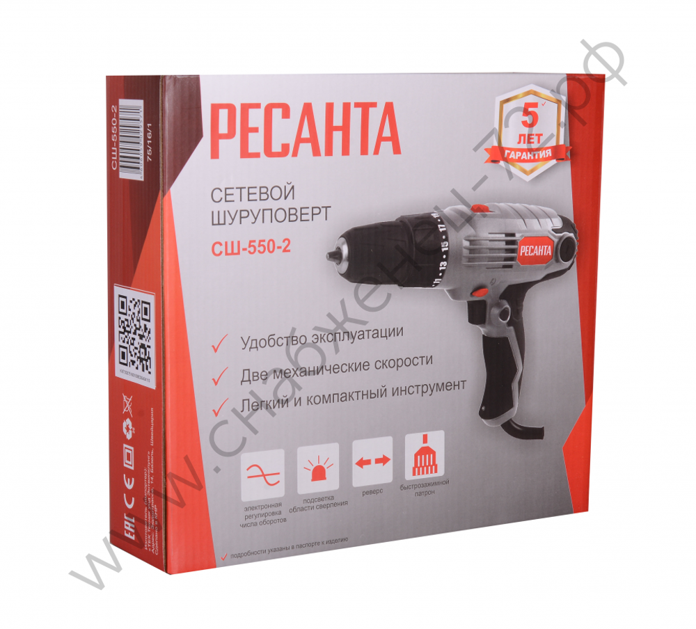Сетевой шуруповерт СШ-550-2 Ресанта