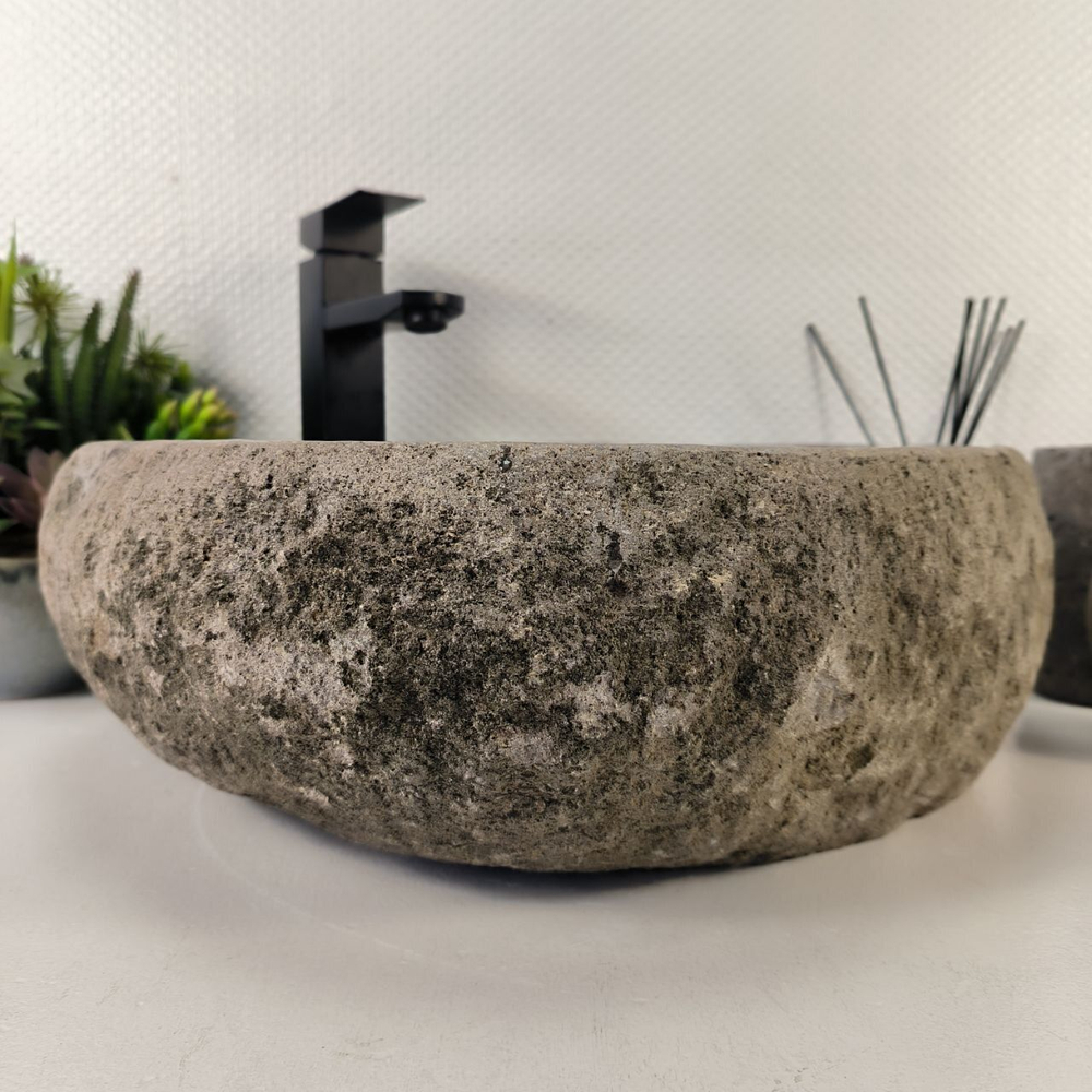 Каменная раковина из речного камня RS-05434 (45*41*15) 0861 из натурального камня