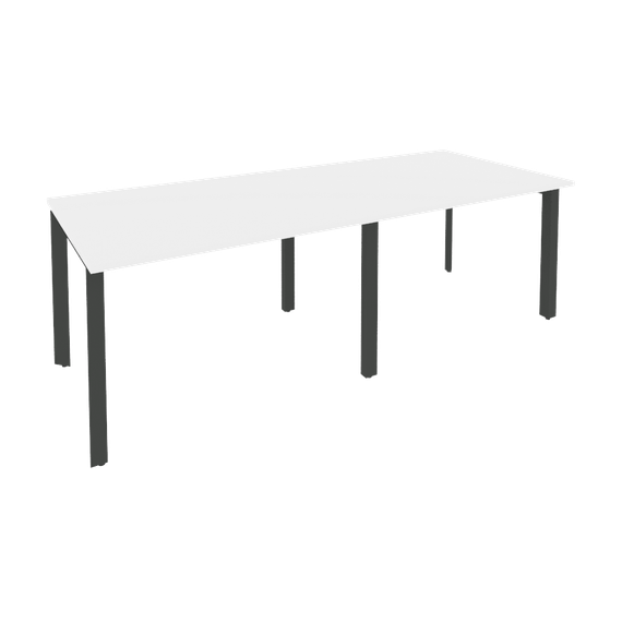 Onix Стол переговорный O.MP-PRG-2.2 Белый Бриллиант/Металл Антрацит 2360*980*750