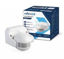 Датчик движения инфракрасный ДД 09Б 1200Вт 180 гр.12м IP44 белый NEOX