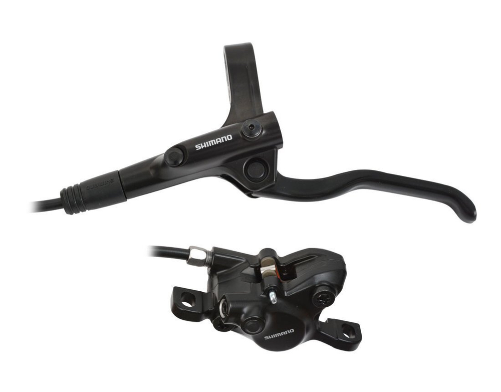 Тормоз дисковый Shimano MT200, BL(лев)/BR(передн), полимерные колодки, 1000мм, черный