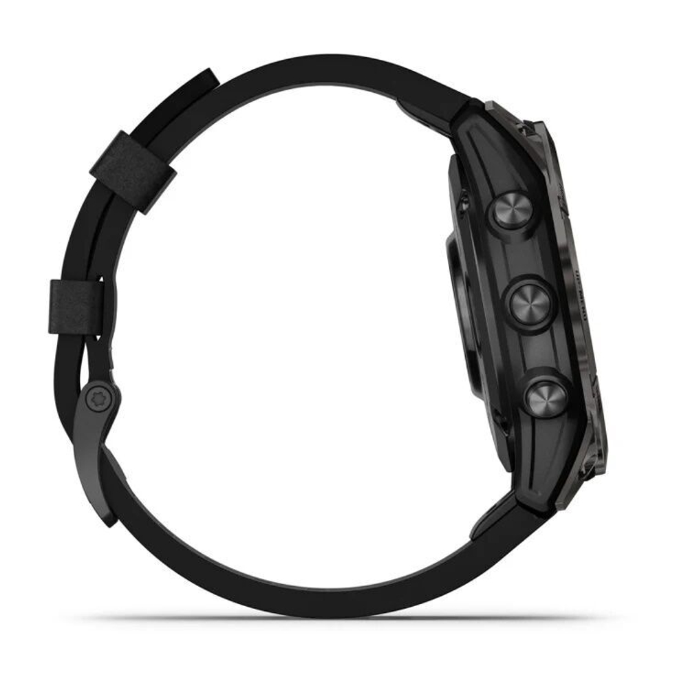 Умные часы Garmin Epix Pro Gen 2 Sapphire Carbon Gray 47 мм Black Leather Band