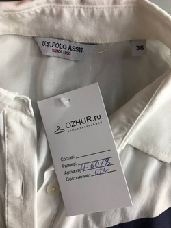 Блузка U.S. Polo модная, маркировка 36, визуально на 42 размер