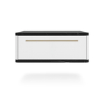 Тумба прикроватная подвесная ROYAL 5200 эко (Мрамор Неро-р.золото)