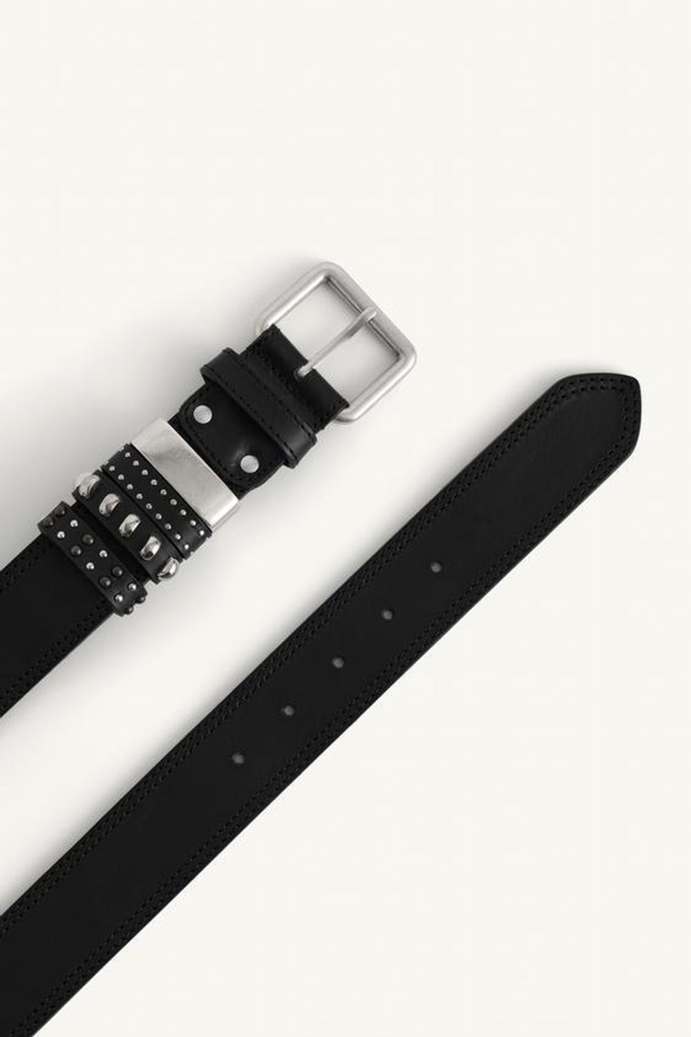 ZARA КОЖАНЫЙ РЕМЕНЬ, ЧЕРНЫЙ