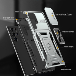 Чехол Safe Case с кольцом и защитой камеры для Samsung Galaxy S22 Ultra
