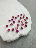 Шатоны 4 мм, Розовый радужный в серебре, 25 шт