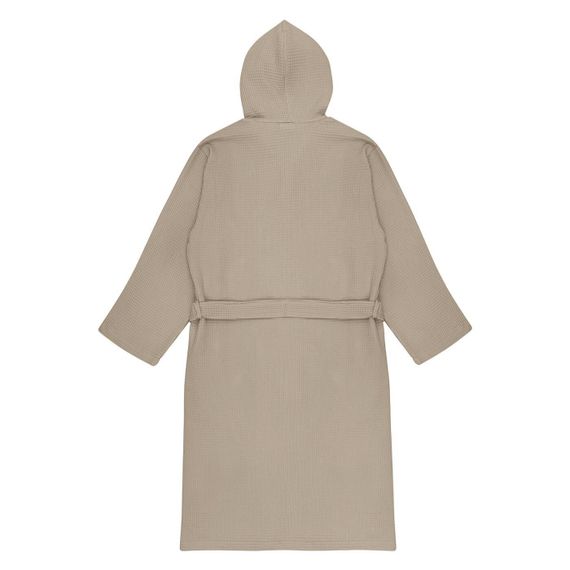 Naomi (беж) M (р.54-56) Халат вафельный с капюшоном
