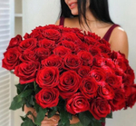 Букет "Красное сердце" 51 шт.