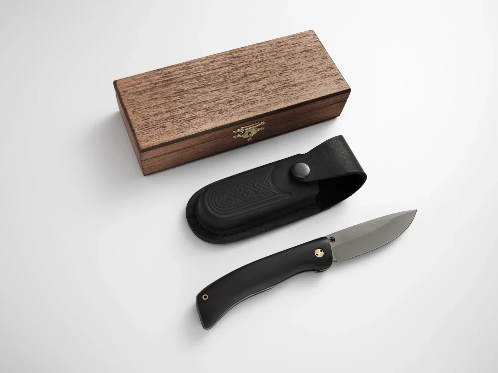 Складной нож "Скаут", сталь Х12МФ, рукоять черный мореный граб