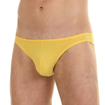 Желтые мужские трусы-слипы с низкой посадкой (Размер: M) (Цвет: желтый)