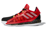 Adidas D lillard 6 GCA non-slip wear-resistant low-top basketball shoes men's red, black and yellow