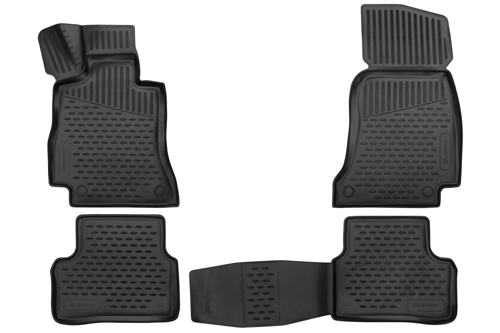 Коврики в салон для MERCEDES E-Class, 2016- W213 , 4шт. (полиуретан) ELEMENT3D01856210K