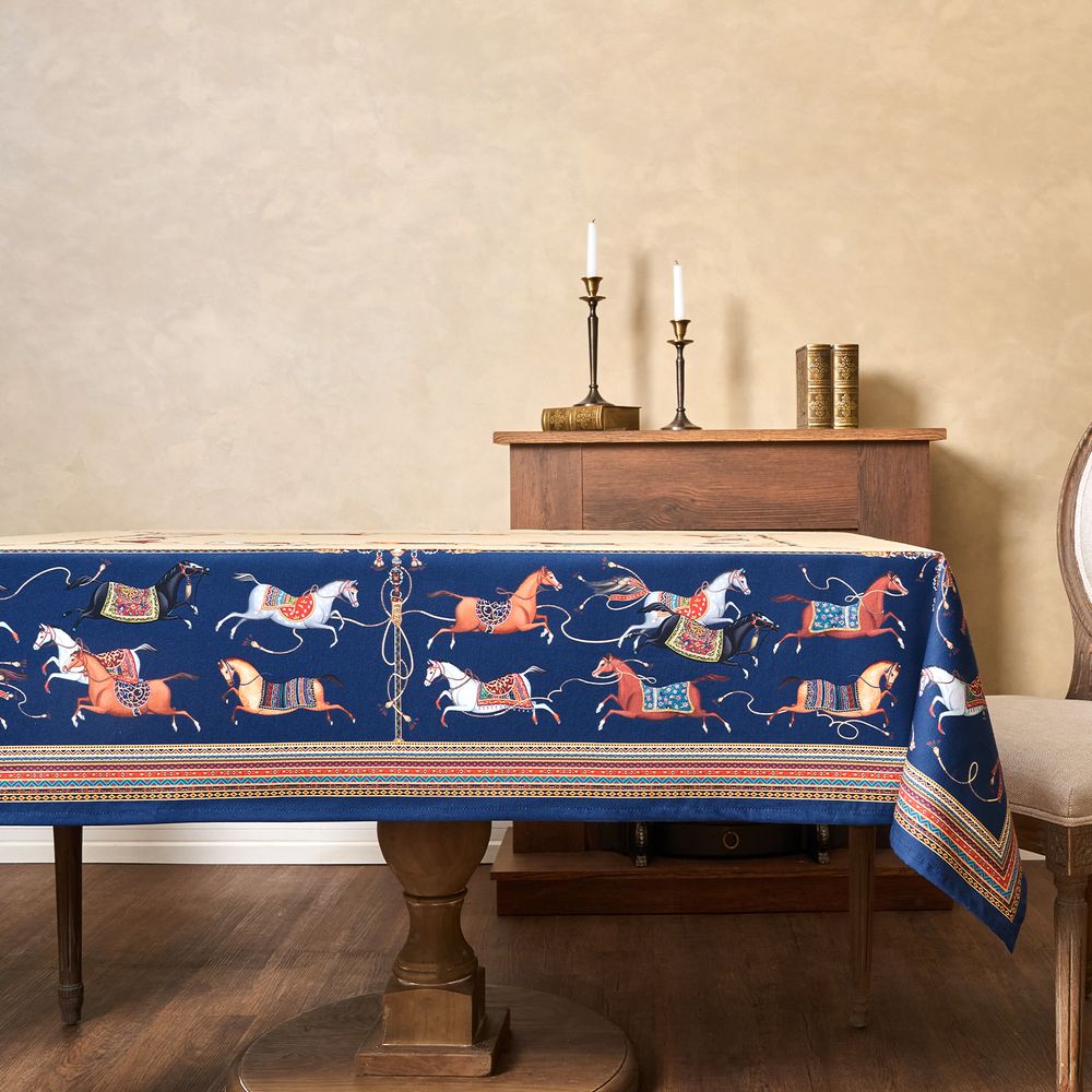 СКАТЕРТЬ "PASSAGE" 140Х300СМ ,БЕЖЕВЫЙ,100% ХЛОПОК С ПРОПИТКОЙ,ТВИЛ