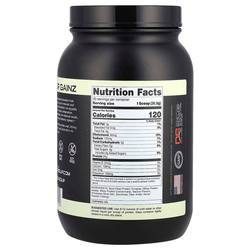 Bucked Up, Buck Feed ™, оригинальный протеин, ваниль, 939 г (33,12 унции)