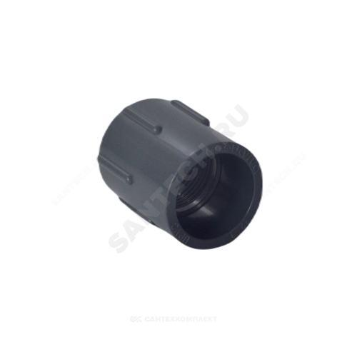 Муфта ПВХ серая под клеевое соед Дн 20х1/2" Ру16 ВР напорная Aquaviva FTH020A