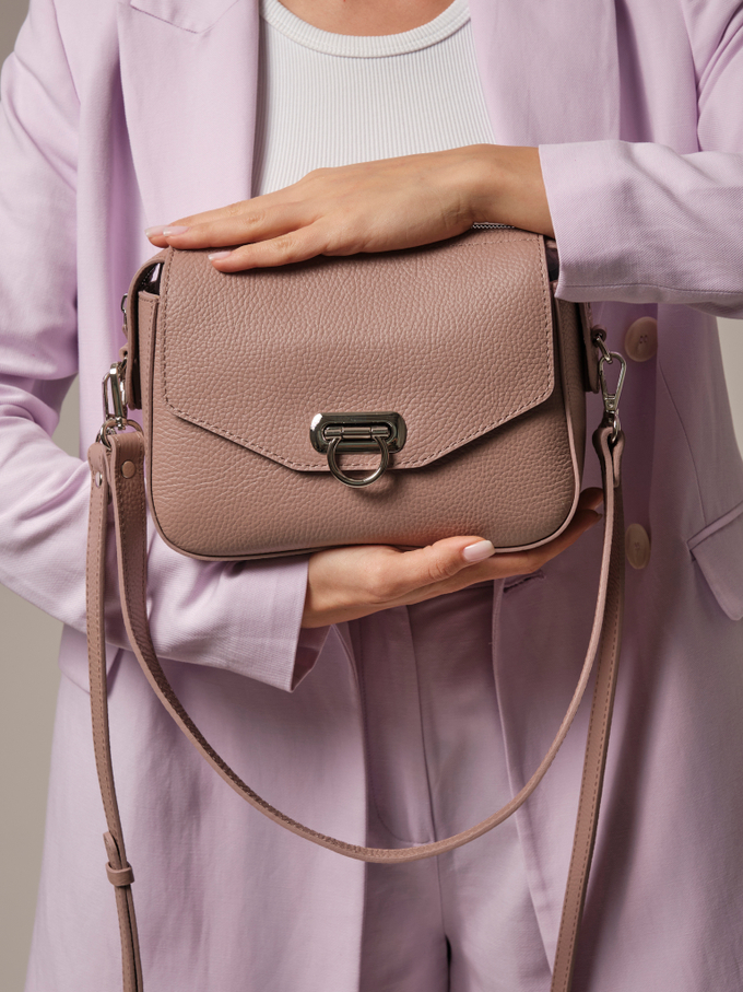 Сумка кожаная через плечо Azaro 3684 фруктовый мусс