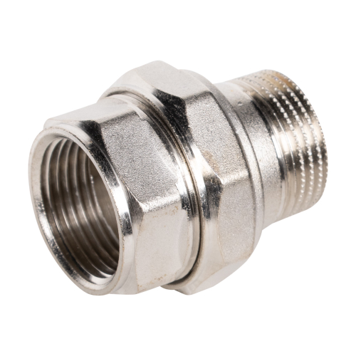 Соединение разъемное прямое (американка) LD DN25 вн-нр, латунь никелированная (с биркой)