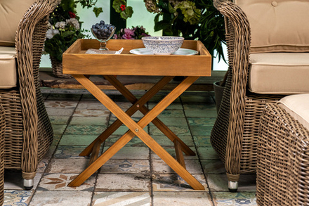 Стол поднос из акации Joygarden FORMA, коричневый