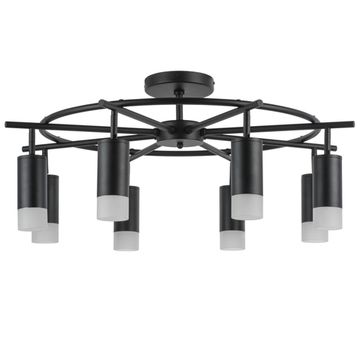 Люстра на штанге с акрилом 8*GU10 LR7183781 черный Rullo Lightstar
