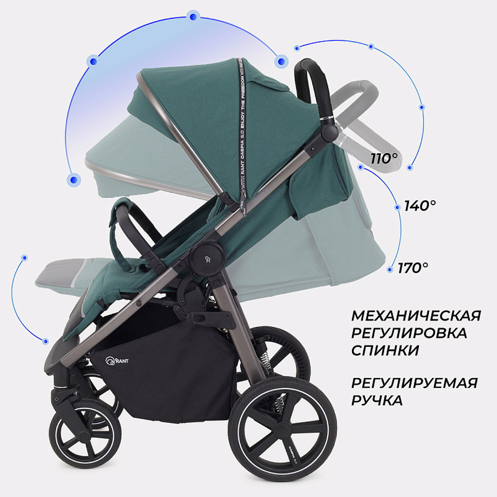 Детская прогулочная коляска Rant Caspia 2.0 2025 Green