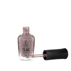 IQ BEAUTY Лак для ногтей профессиональный укрепляющий с биокерамикой #127, 12.5 мл светлая бронза с эффектом жатой фольги, плотный