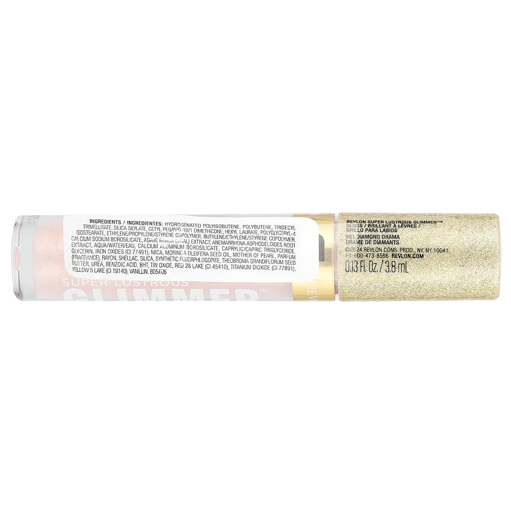 Revlon, Super Lustrous Glumber™, блеск для губ, 001 Diamond Drama, 3,8 мл (0,13 жидк. унции)