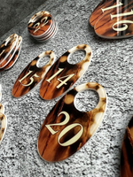 Номерки для гардероба акрил 4х7 см