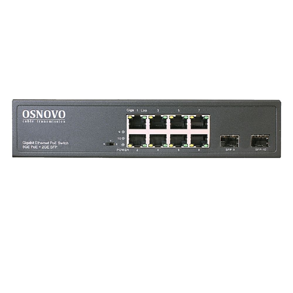Коммутатор на 8 PoE портов Osnovo SW-80802(150W)