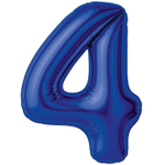 Шар фольгированный Цифра 4 101 см (Синий)