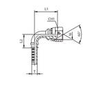 Фитинг DN 08 DKM (Г) 16x1.5 (90)