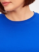 Футболка с баской оверсайз синий