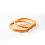 Менажница деревянная из сибирского кедра для подачи блюд и закусок с гравировкой "ТЫКОВКА". MG105