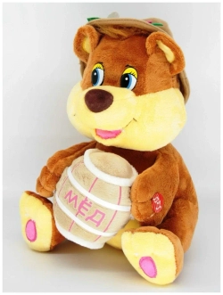 Мягкая музыкальная игрушка Мишка с медом