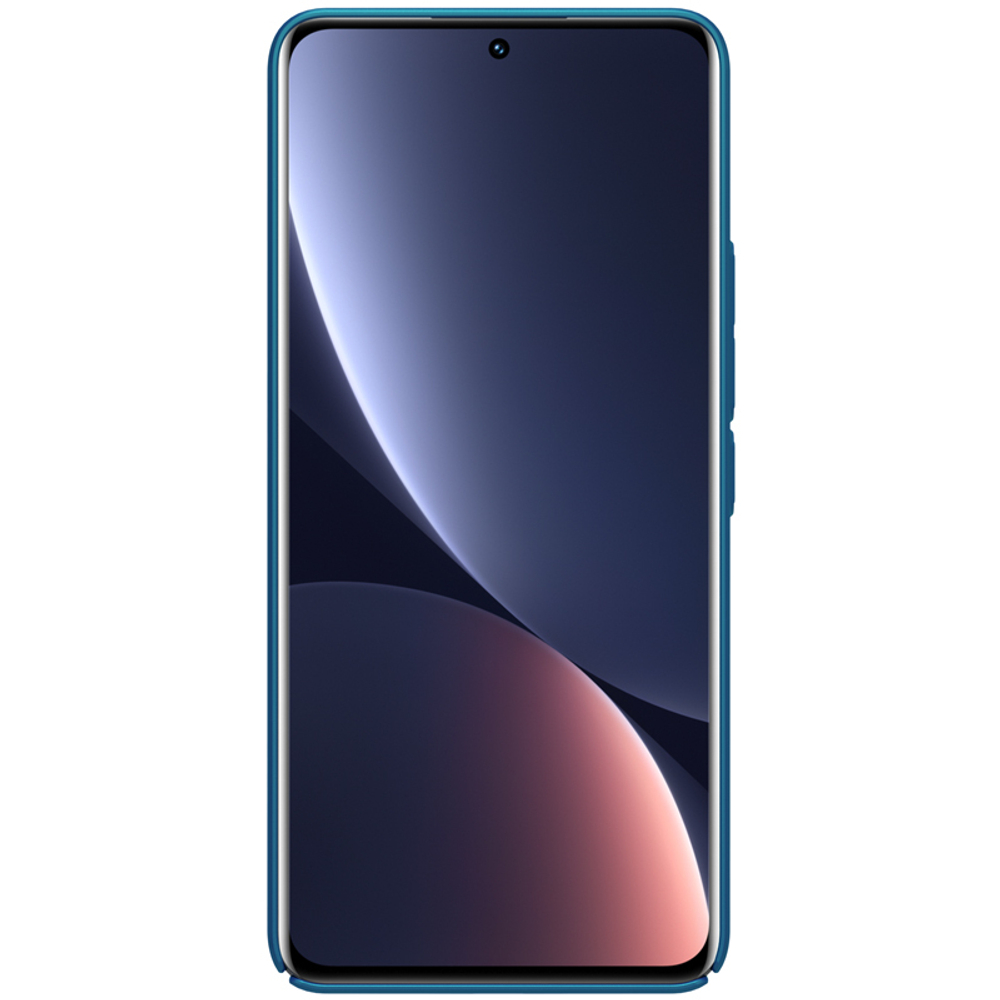 Тонкий жесткий чехол синего цвета от Nillkin для Xiaomi Mi 12 Lite 5G, серия Super Frosted Shield
