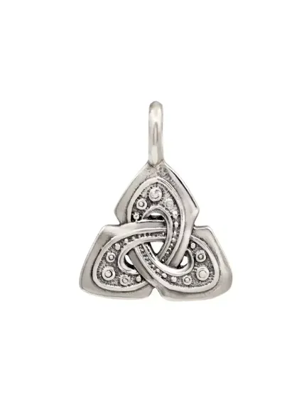 Фото серебряного оберега Триглав, вид сзади.