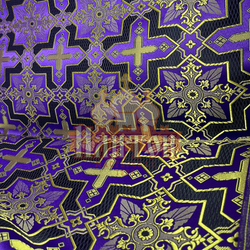 Шёлк "Православный" фиолетовый с золотом