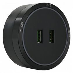 Розетка 2xUSB на треке Arte Milano Am-track-sockets 380066TS LED/USBx2 Black
