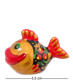 ГЛ- 978 Фигурка «Рыбка» хохлома (Гжельский фарфор)
