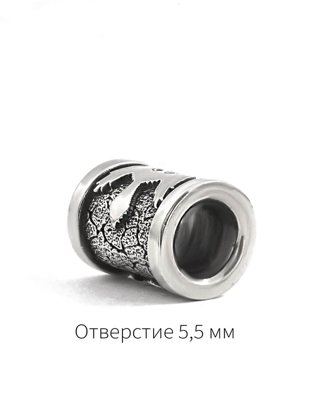 Картинка шарм из серебра ворон, с характеристиками.