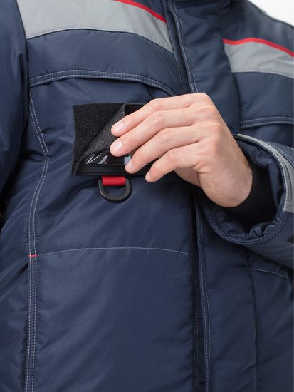 Костюм зимний "Линкор" полукомбинезон (синий/св.серый)